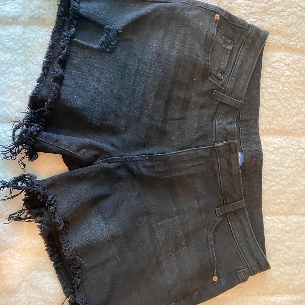 Arizona Black Ripped Jean Shorts NWOT